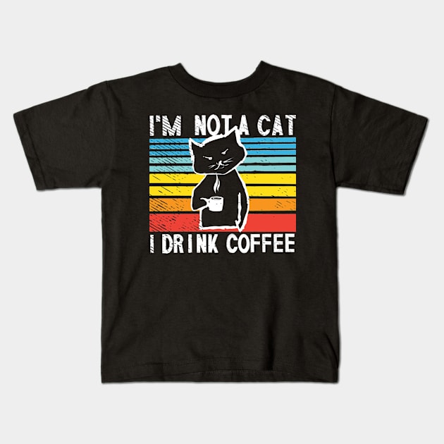 Cats and coffee cat lover coffee lover Kids T-Shirt by Tom´s TeeStore